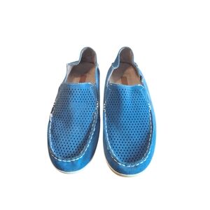 OluKai Women's Perforated Slip-On Loafers in Blue